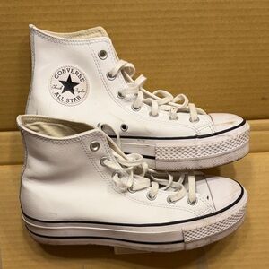 Leather Converse Chuck Taylor All Star White High-Tops